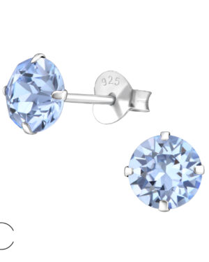 PUZETOVÉ NÁUŠNICE – Kolečka s Swarovski® krystaly, Ag925/1000, 0,45g